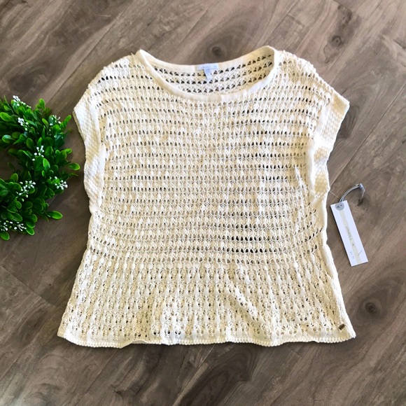 O'Neill Tops - O’NEILL Oversized Crochet Tee  - NEW
